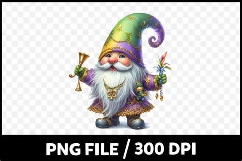 Mardi Gras Gnome Clipart Png Graphic By King Store Creative Fabrica