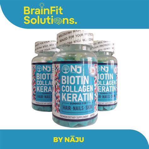 biotin collagen keratin gummies   complex multivitamins naju
