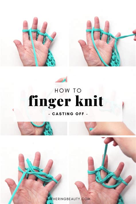 How To Start Finger Knitting Knitting The Rows — Gathering Beauty