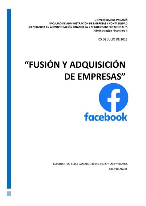 Up Trabajo Adquisici N De Facebook A Instagram Universidad De