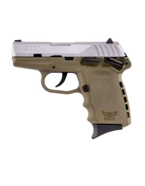 Sccy Industries Cpx 1 Cpx 1ttde 9mm Double Side Safety Double Action Only Stainless Fde