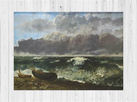 Reproduction Of Gustave Courbet Artwork The Stormy Sea Gustave