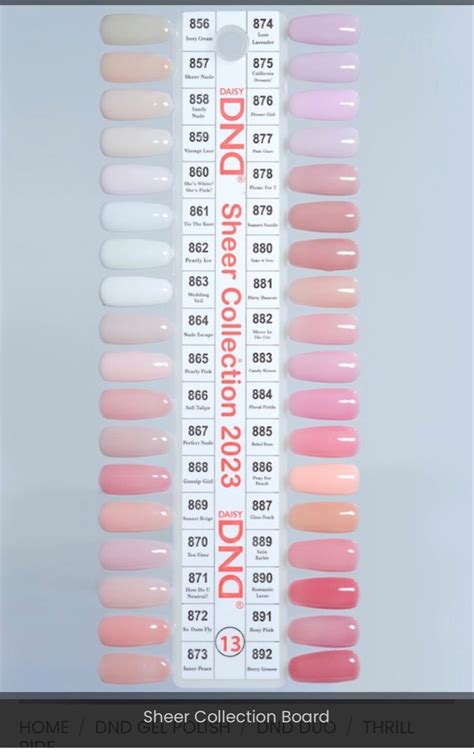 DND Sheer Collection 2023 In 2023 Shellac Nail Colors Sheer Nails