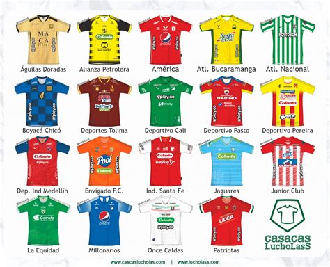 Confira Todas As Camisas Titulares Dos Clubes Do Campeonato Colombiano