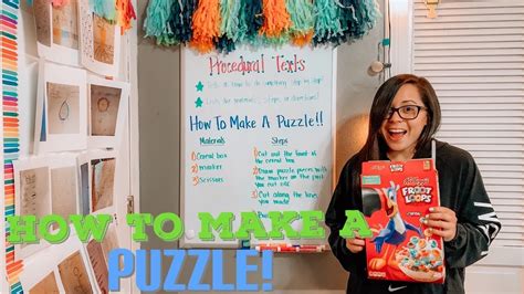 How To Make A Puzzle Using A Cereal Box Procedural Texts Teacher Life Youtube