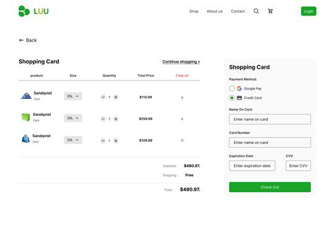 E Commerce Checkout Page Figma