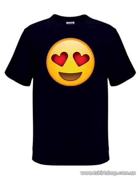 Big Heart Eyes Emoji Face T Shirt The T Shirt Shop