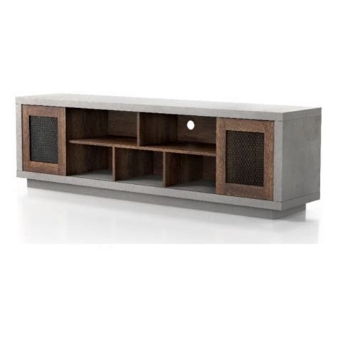 Furniture Of America Tellun Industrial Wood Storage Inch Tv Stand In