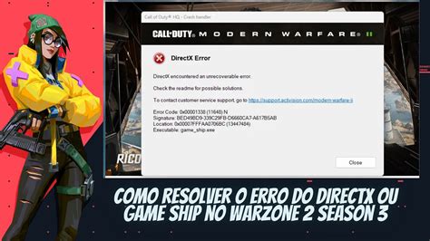 Como Resolver O Erro Do Directx No Warzone Youtube