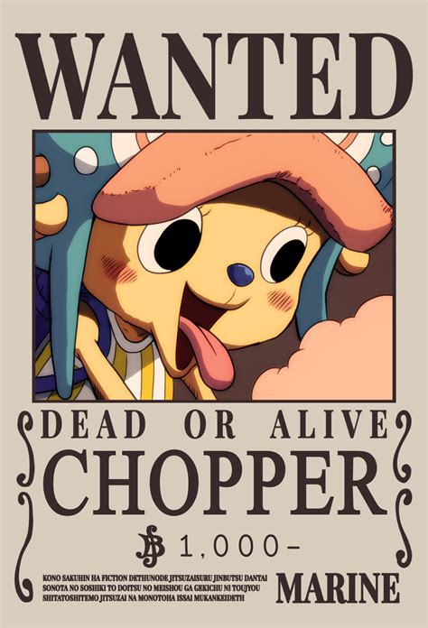 Chopper Wanted Poster by MrMorris12 on DeviantArt