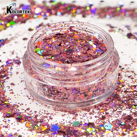 Kolortek Holographic Glitter Mix Cosmetic Chunky Glitter For Craftsbodynails Decorations