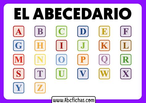 Letras Del Abecedario Abc Fichas