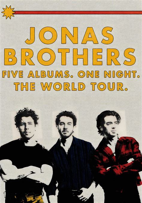 The Jonas Brothers Five Albums One Night 2024 Tour Poster