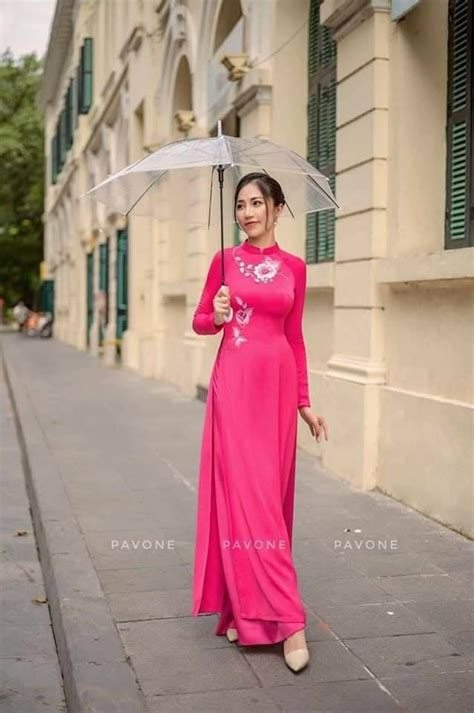 Vietnamese Dress Ao Dai Truyen Thong Embroid Design Etsy Dress