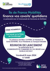 Covoiturage Réunion de lancement du partenariat CCVB Blablacar Daily