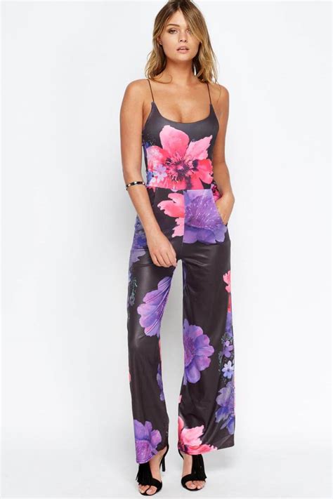 Floral Wide Leg Jumpsuit Art014