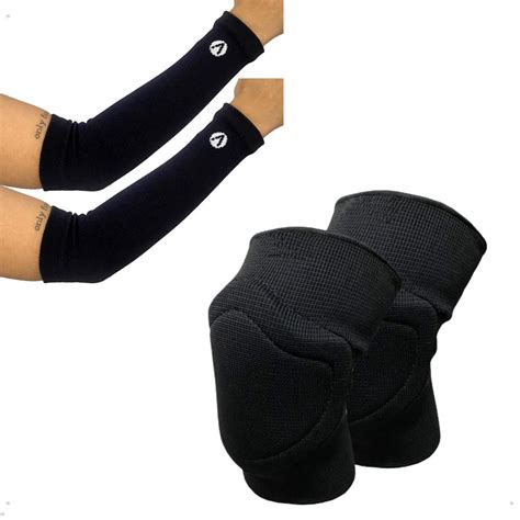 Joelheira E Manguito Volei - Kit Voleibol Joelheira Seleção + Manguito Curto de Vôlei - par de ...