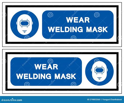 Wear Welding Mask Symbol Sign Vector Illustration Isolated On White