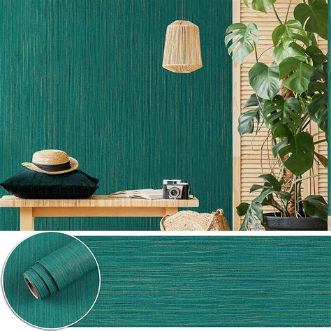 Green Grasscloth Wallpaper 17 7 X100 Self Adhesive Fabric Peel And Stick Wallpaper Linen