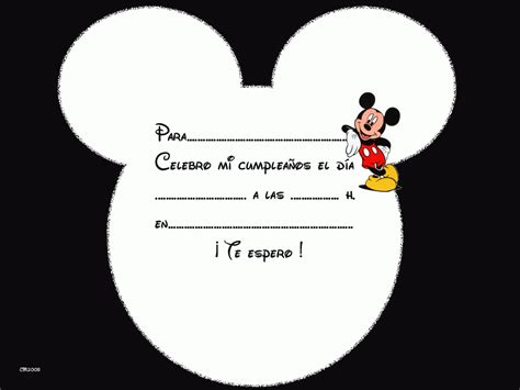 Invitacion De Mickey Mouse Para Imprimir En Corel Draw X Fiesta Mickey