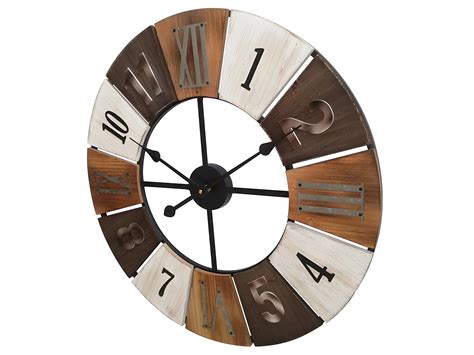 Reloj Pared Estilo Industrial GALWAY Metal Y Madera D 60cm