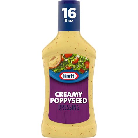 Kraft Creamy Poppyseed Salad Dressing 16 Fl Oz Bottle