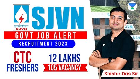 Sjvn Recruitment Vacancy Freshers Ctc Rs Lakhs