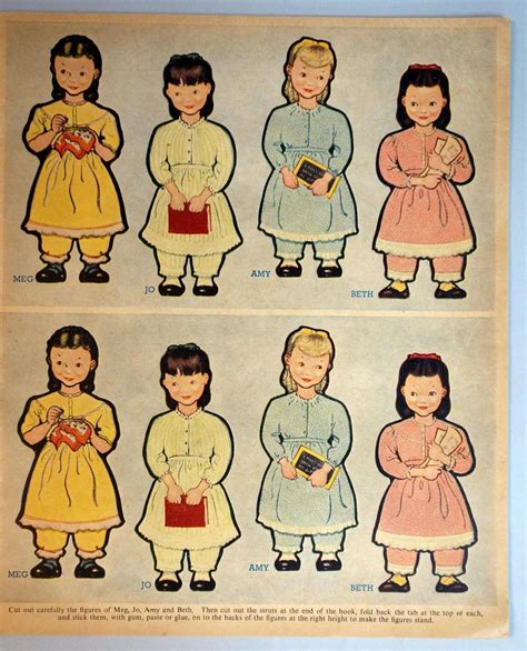 Un Cut Paper Doll Story Book Raphael Tuck Little Women C1950 By Dinah