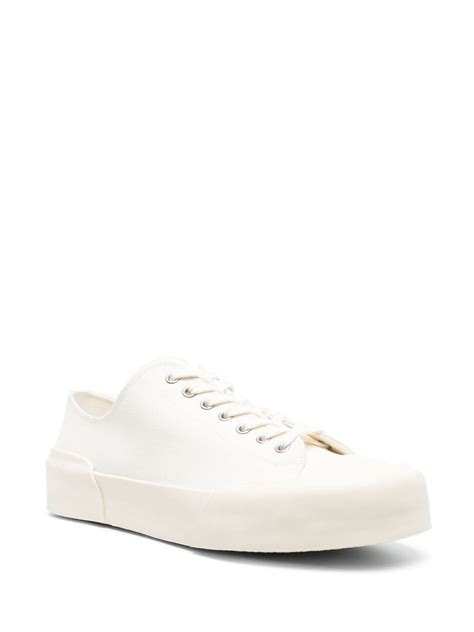 Jil Sander Lace Up Low Top Sneakers White FARFETCH