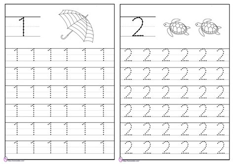 Belajar Menulis Angka Menebalkan 1 10 Lembar Kerja Anak Tk Pdf Nbkomputer