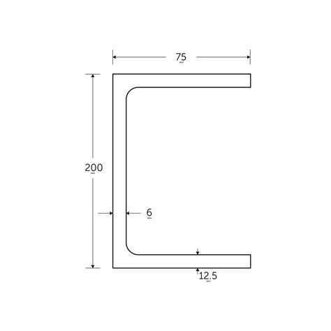 200 X 75 X 23KG Parallel Flange Channels BSEN10025 2 S355JR BM Ste