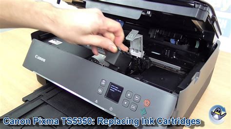 Canon Pixma TS5350 How To Change Replace Ink Cartridges YouTube