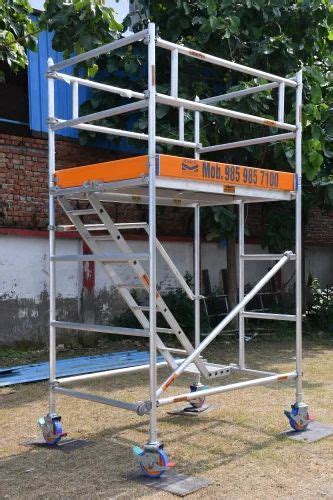 Silver Movable Aluminium Scaffolding Tower 4 At Rs 35000 Piece In