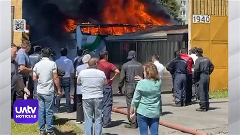 Buses Se Incendiaron En Taller De Temuco YouTube