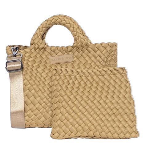 Camel Woven Mini Tote — Parker And Hyde