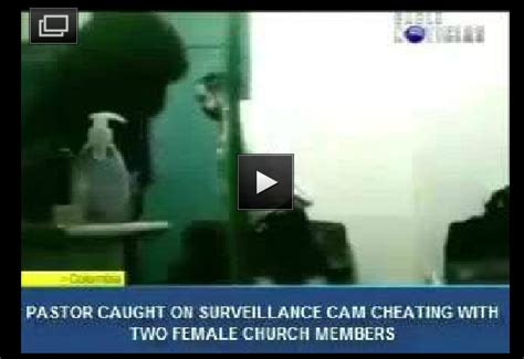 Rugged Pastor Caught On Surveillance Cam Cheating With 2 Female Church