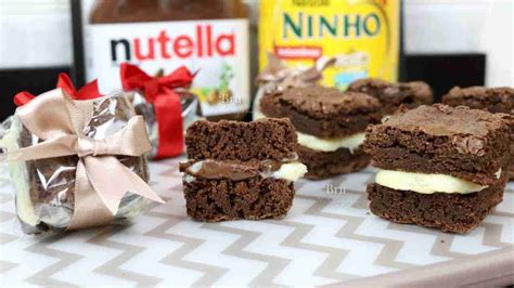 Brownie Recheado De Leite Ninho Nutella