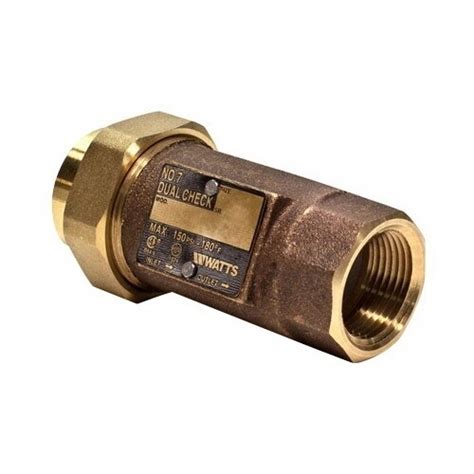 Watts LF7RU2 2 Dual Check Valve Lead Free Brass 1 In U SiteOne