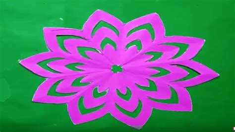 How To Make Simple And Easy Paper Cutting Flower Designs Paper Flowerdiy Instructions Step By