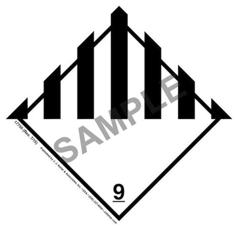 International Dangerous Goods Label - Class 9 -- Miscellaneous - Paper