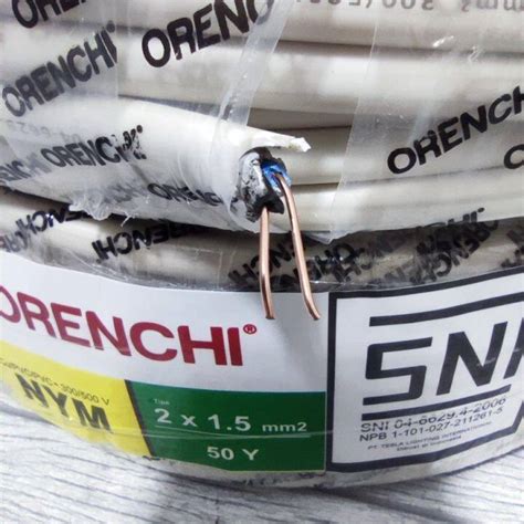 HARGA PER METER ORENCHI KABEL LISTRIK NYM 2X1 5 TEMBAGA MURNI SNI