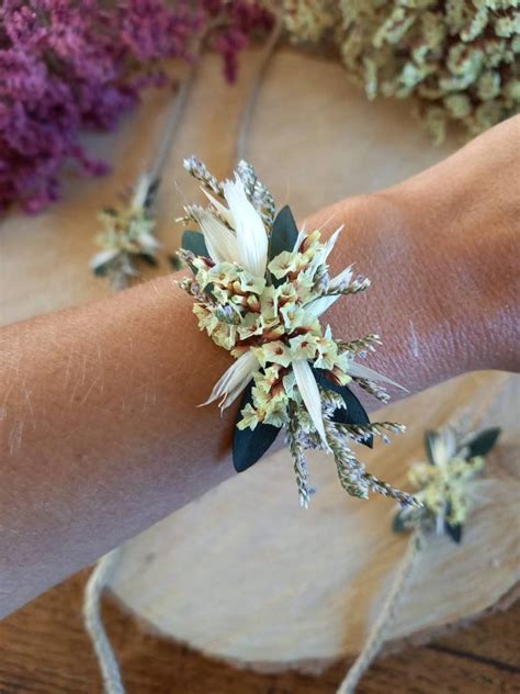 Bracelet En Fleurs S Ch Es Stabilis Es Pour Mariage Etsy