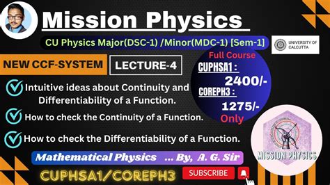 Continuity And Differentiability Of A Function Lecture Cuphsa