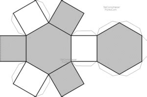 Recortables de figuras geométricas Pirámide Dibujos para cortar y