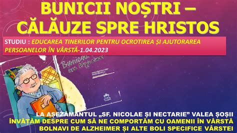 EDUCAREA TINERILOR PENTRU OCROTIREA ȘI AJUTORAREA PERSOANELOR ÎN VÂRSTĂ