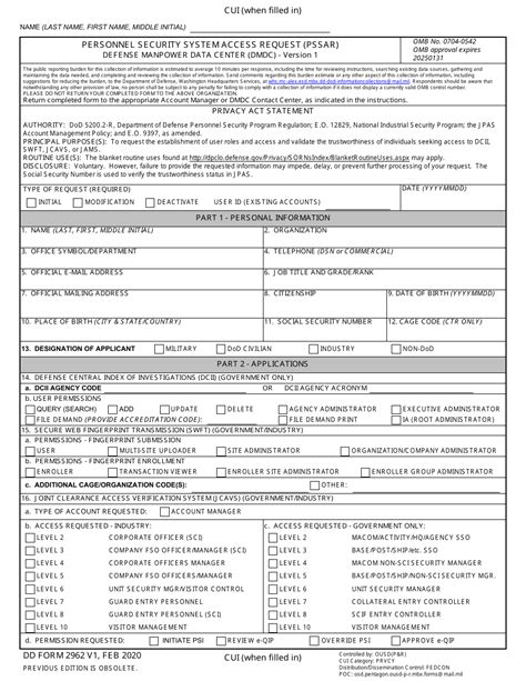 Dd Form 2962 V1 Fill Out Sign Online And Download Fillable Pdf