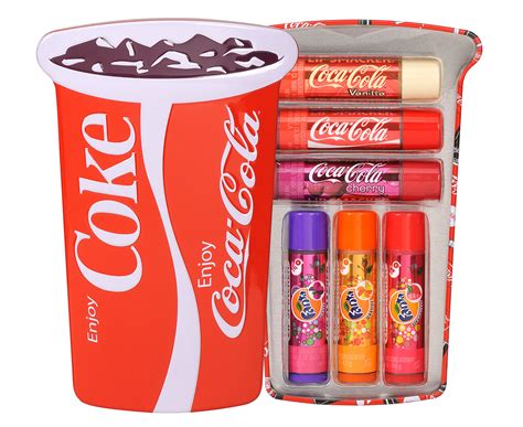 Lip Smacker Coca Cola And Fanta 6pc Collection Cup Tin Au