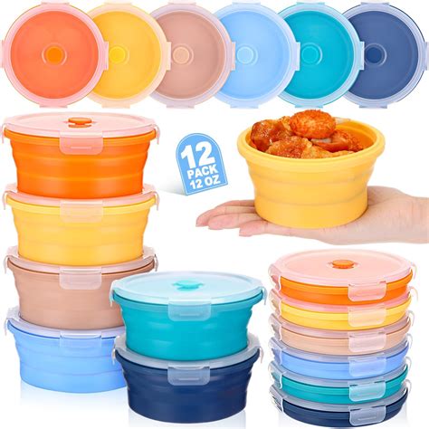 Amazon Dandat Pcs Oz Silicone Collapsible Food Storage