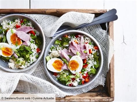 Salade De Riz Au Thon Brocolis Et Oeuf Dur Recette Sur Cuisine Actuelle