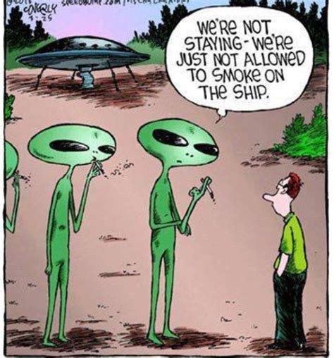 Taking A Break Aliens Funny Funny Funny Cartoons